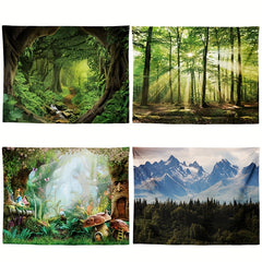 Forest Landscape Tapestry Wall Hanging Room Decoration Halloween Christmas Gift