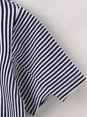 Girls Striped Print Graphic Dress For Summer