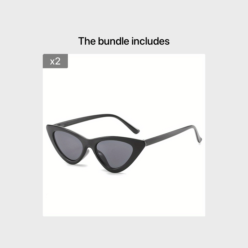 Cat Eye Sunglasses Vintage Triangle Shape UV Protection
