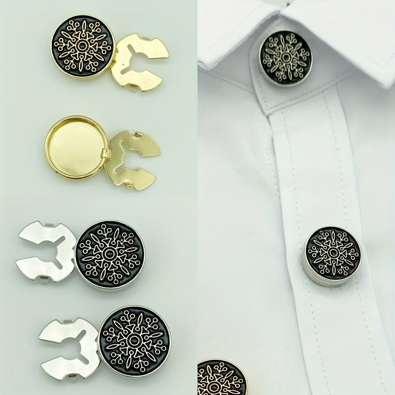 2pcs Minimalist Button Covers Shirt Accessories