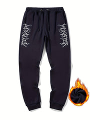 Lightning Pattern Drawstring Joggers Men s Sweatpants