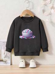OERYUI Cartoon Candy Graphic Sweatshirt Pullover Kids Clothes Gift Christmas
