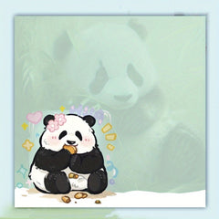 Panda Flower Memo Book With High Beauty Lai Decorations