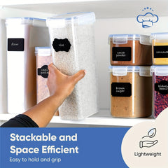 14pcs Pasta Containers With Lids & Marker - BPA-Free Plastic Containers