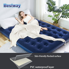 Soft Air Mattress Flocked Tent Moisture Pad Portable Air Bed For Travel