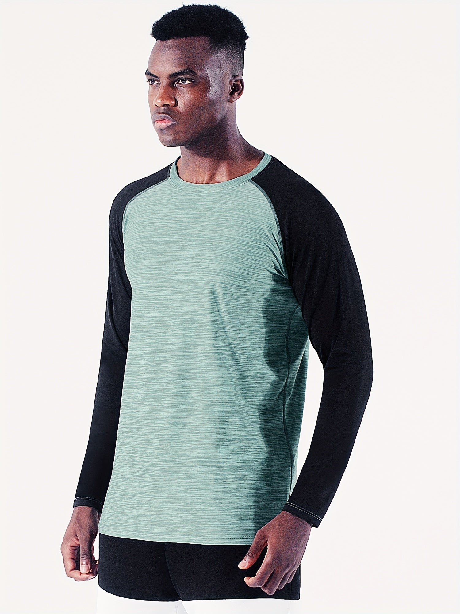 2 Pcs Men's Block Comfy Quick-drying Compression T-shirts for Fitness