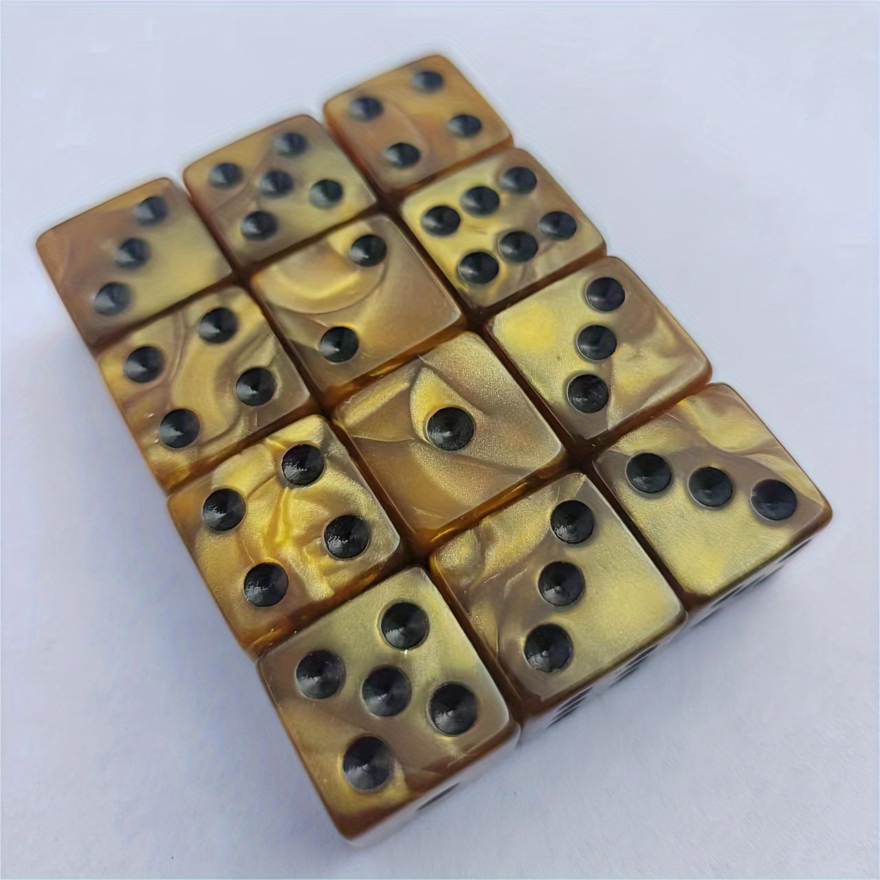 12 Colorful 16mm D6 Funny Dice Set for Games & Parties