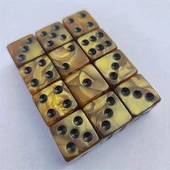 12 Colorful 16mm D6 Funny Dice Set for Games & Parties