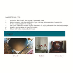 12 Inch Geometry Stencil Template for Crafts, Painting on Wood Canvas Floor