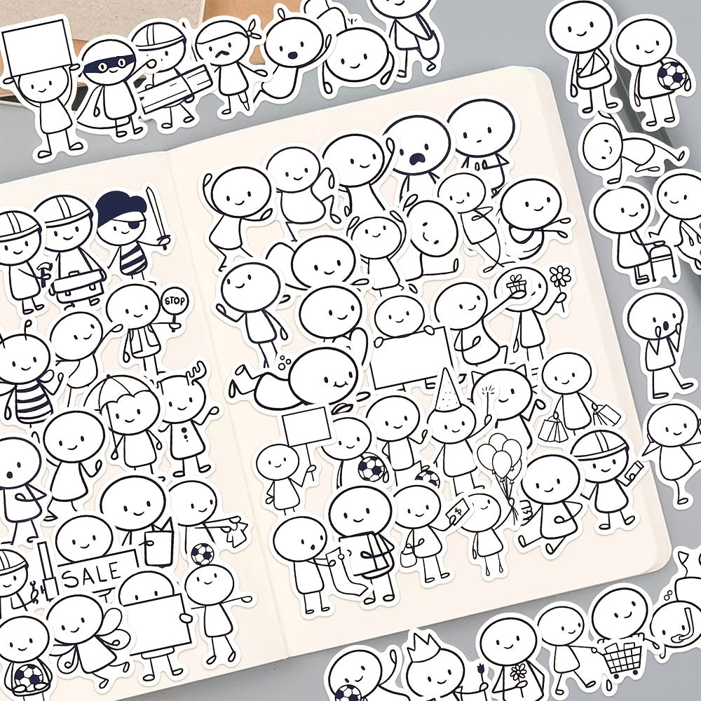132pcs YWWBLD Cartoon Character Stickers Vibrant Designs for Laptops Phones