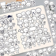 132pcs YWWBLD Cartoon Character Stickers Vibrant Designs for Laptops Phones