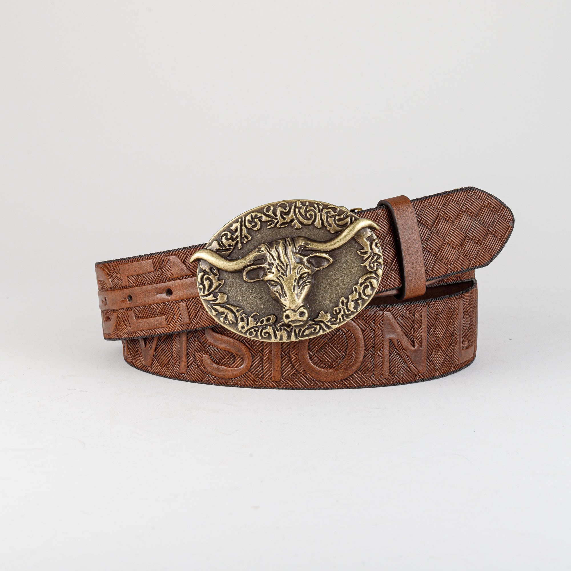 Retro Bull Head Buckle Belt For Men Denim Jeans Casual Daily Accessory