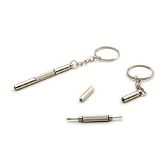 Stainless Steel Eyeglass Repair Screwdriver Keychain Tool Kit
