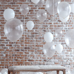 40 Clear Balloons 25 cm Transparent Latex Party Balloon Wedding Christmas Decor