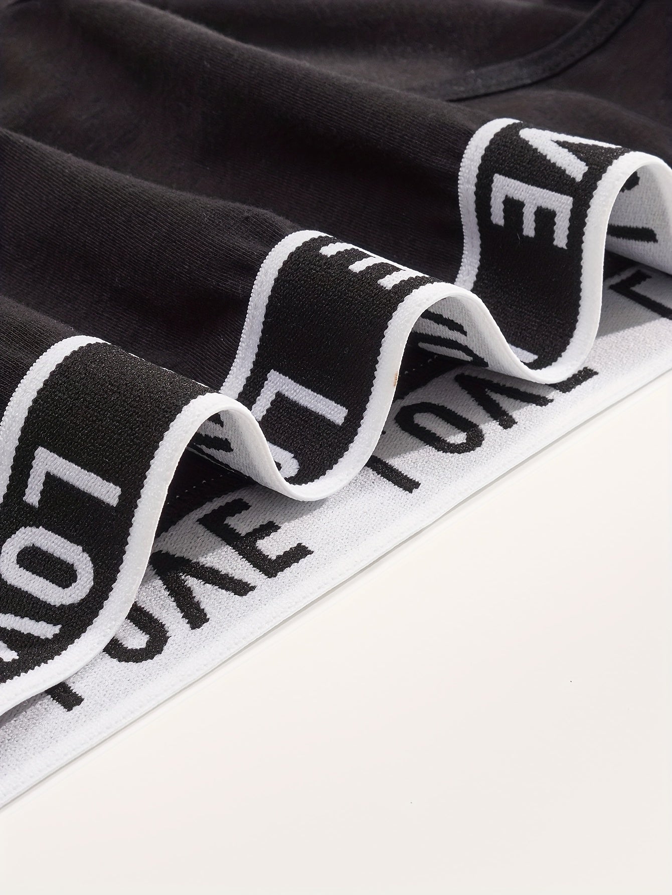 7 Pack Plus Size Sporty Panties Set Women's Plus Contrast Letter Tape