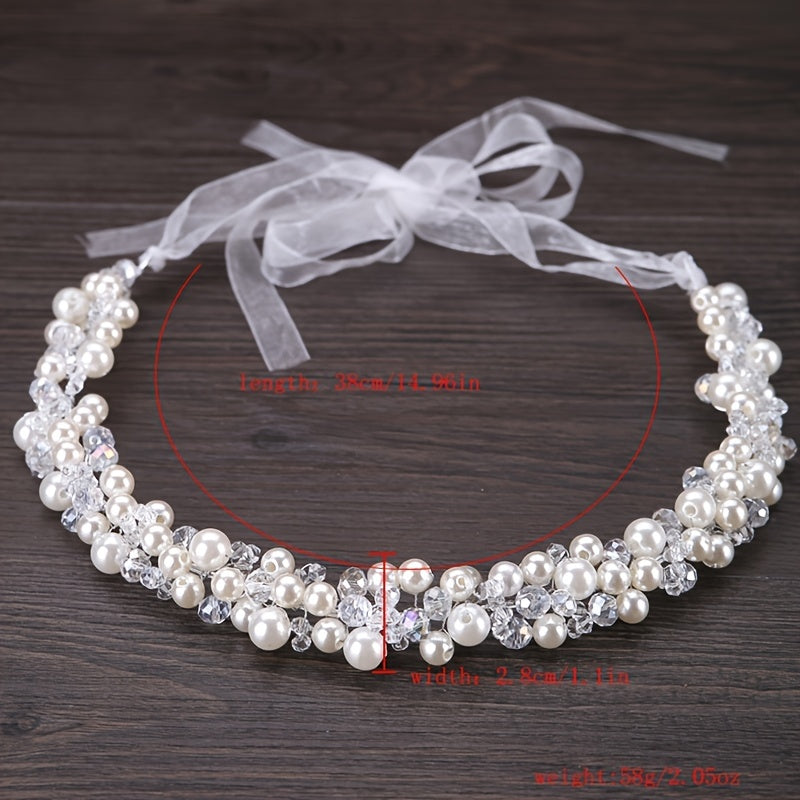 Pearl Bridal Headband Vintage Wedding Tiara Bridal Crown