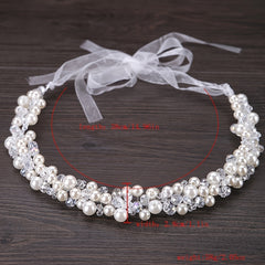Pearl Bridal Headband Vintage Wedding Tiara Bridal Crown