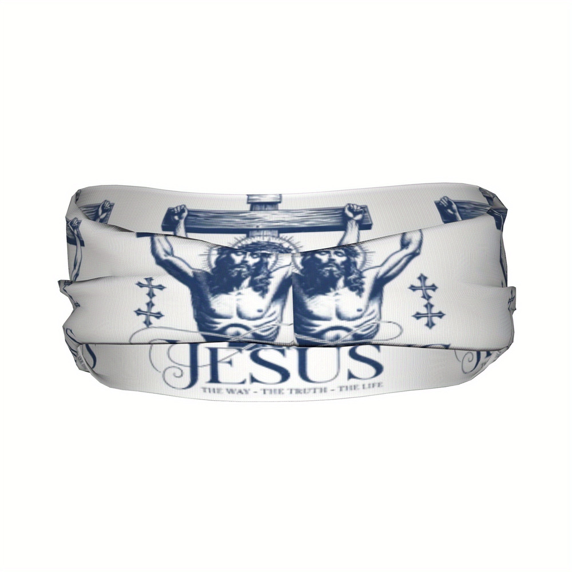 Jesus Unisex Sports Headband Moisture Wicking Breathable Polyester
