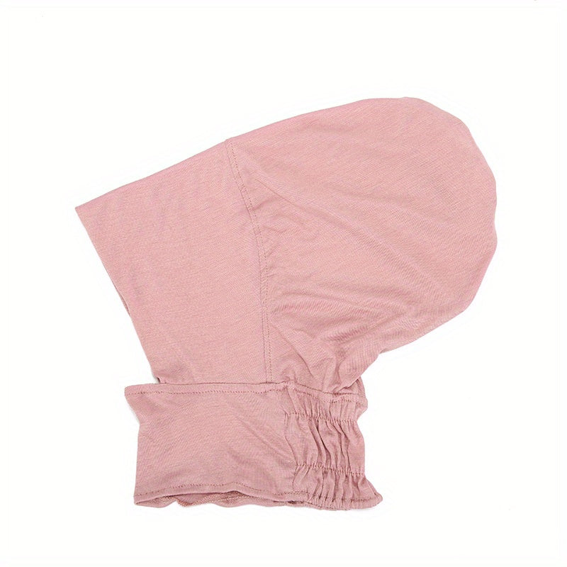 Solid Elastic Inner Cap Turban Head Wraps Casual Underscarf