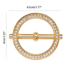 Rhinestone Snap Button Clothes Corner Knotted Button Buckle Pins