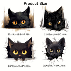 4pcs Cat Stickers for DIY T shirts Jeans Backpack
