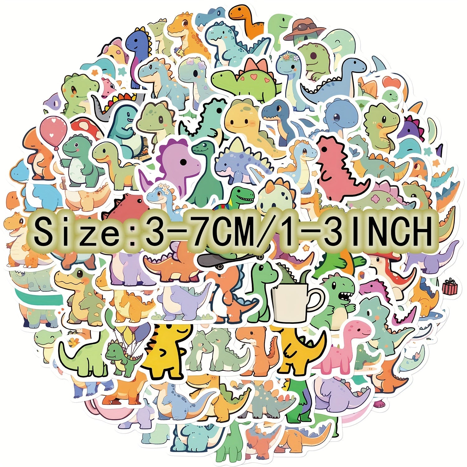 100pcs Dinosaur Series Stickers For Laptop Helmets Water Cup Decoration