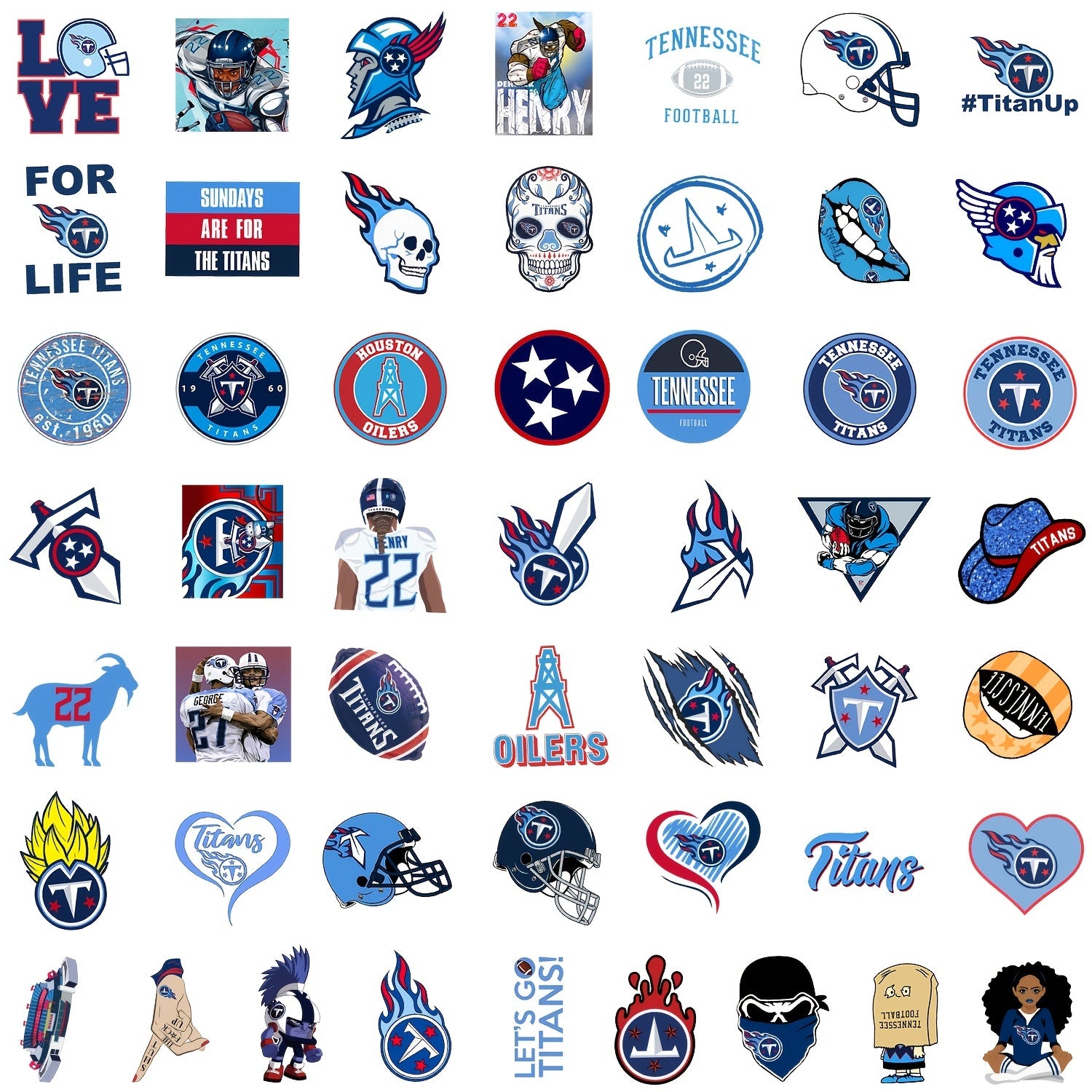 50Pcs Rugby Doodle Waterproof Sticker DIY Toy For Phone Computer Skateboards