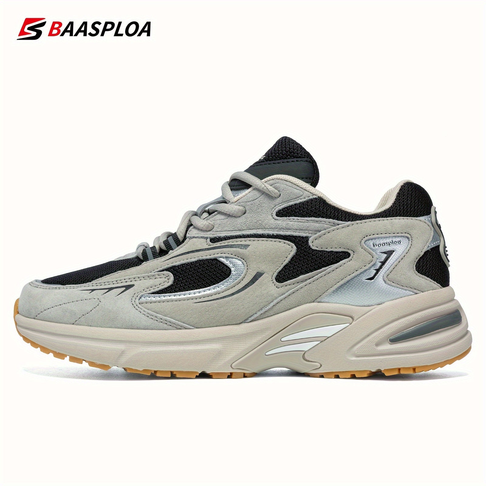 Baasploa Men's Vintage Chunky Shoes Non Slip Sneakers For Outdoor Activities