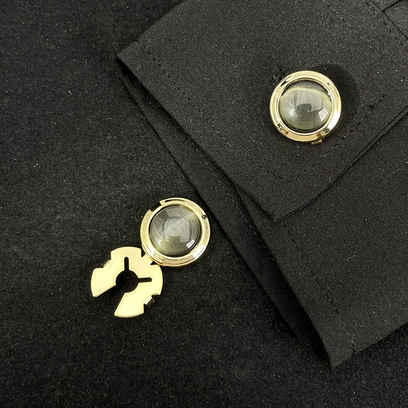2pcs Button Decorative Box Shirt Cufflinks Accessories