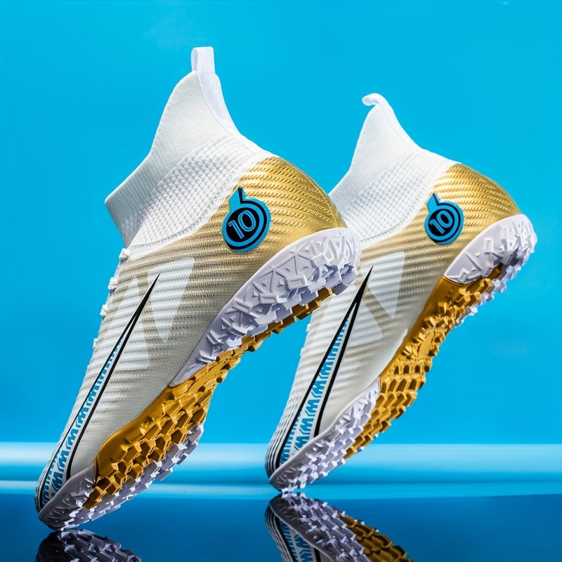 Men's High Top Turf Football Boots Anti-skid TF Soccer Cleats
