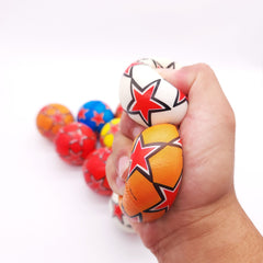 12pcs 6 PU Sponge Squeeze Balls Mini Pentagram Football Creative Toys
