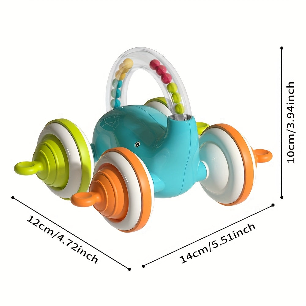 Inertial Elephant Car with Rattles Grip Toy