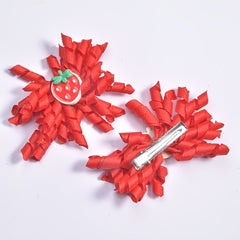Cute Strawberry Hair Clips for Kids in 3 Sizes