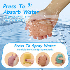 Soft Animal Toys Silicone Bath Toys Rabbit Panda Owl Kitten Designs Boys Girls