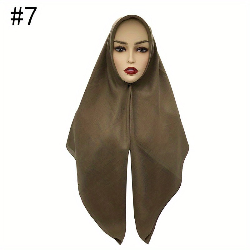 109 Square Hijab Scarf Women Solid Soft Head Scarf Shawls Classic Bandana