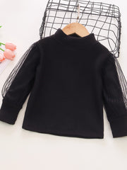 Girls' Solid Turtleneck Pullover Sweater