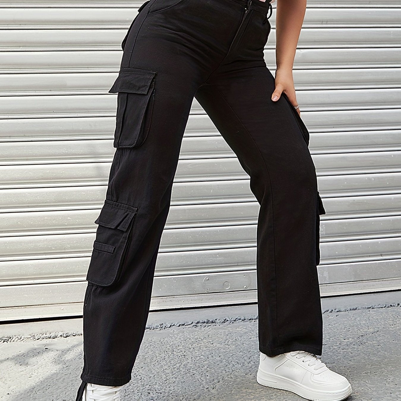 Cargo Pants Loose Fit High Waist Y2K Kpop Women's Denim Jeans
