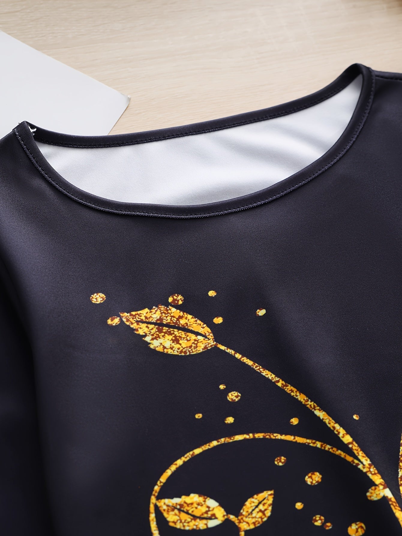 Girls 3D Flower Graphic Long Sleeve Dress Spring Fall Party Gift