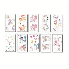 Cartoon Rainbow Unicorn Waterproof Tattoo Stickers