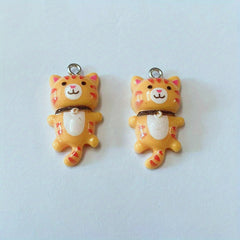 10Pcs 3D Small Cat Charm Pendant Resin Accessories Earrings Keychain Bracelet