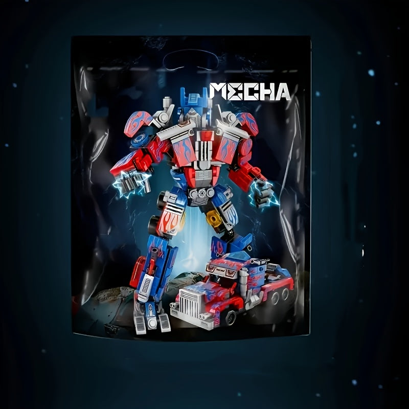 2-in-1 Transforming Robot Toy with Articulated Joints & Wheels