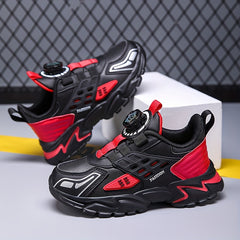 Rotating Buckle Boy's Basketball Shoes Non Slip Sneakers
