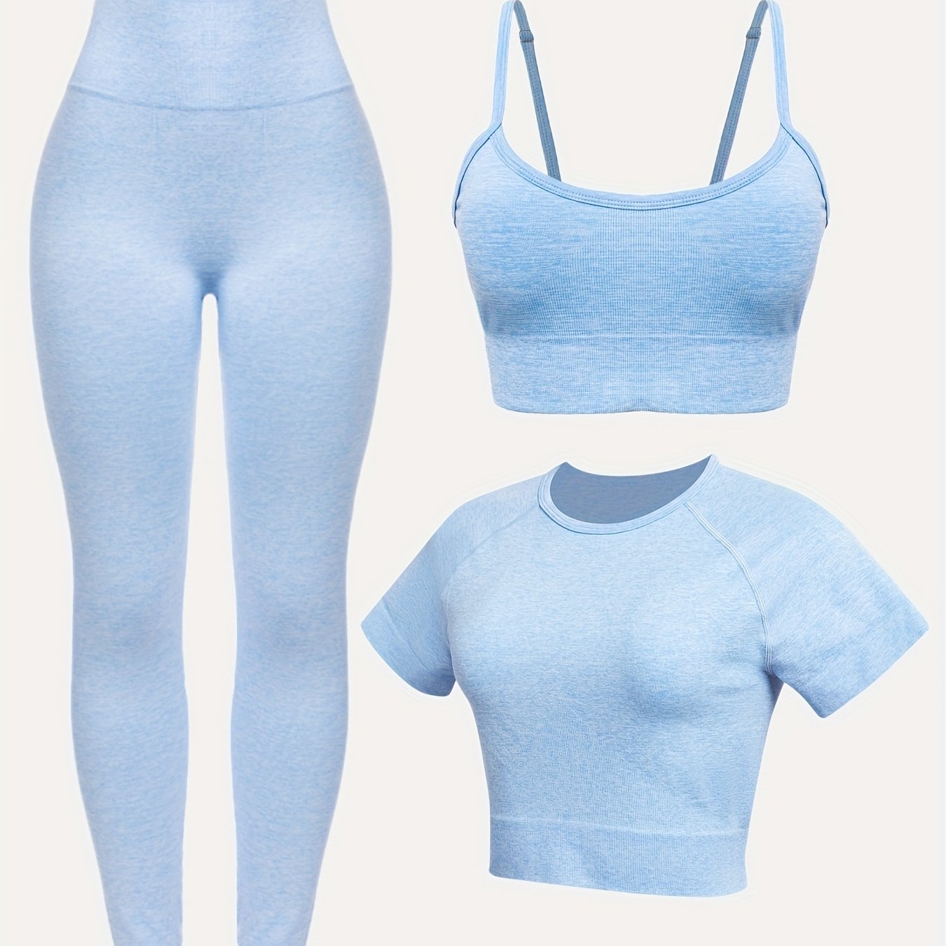 3-Piece Yoga Sports Set for Women's Fitness Gym & Yoga