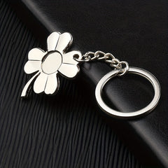 Clover Keychain Fortune Metal Key Ring Purse Bag Backpack Car Key Charm