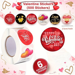500pcs 2.54cm Love Stickers Crafts Stickers Classroom Decoration Stickers