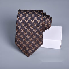 Men's Striped Jacquard Tie for Formal Wear
