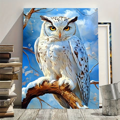 Adult DIY Paint by Numbers Kit Owl Christmas Birthday Gift Home Decor