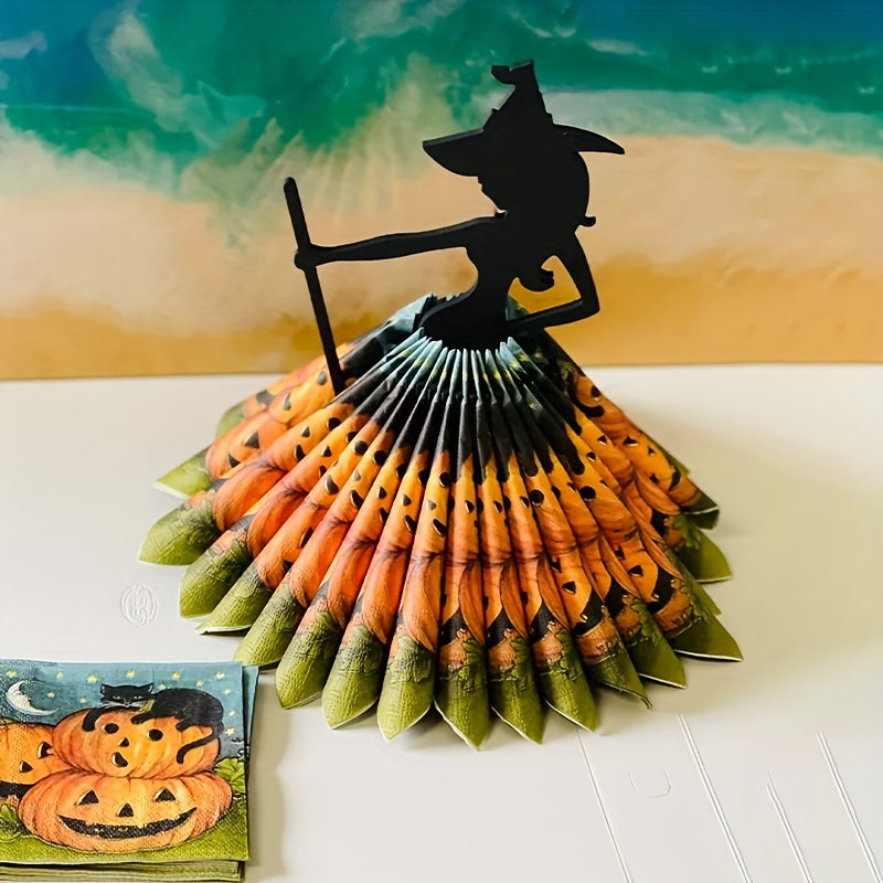 Halloween Witch Napkin Holder for Kitchen and Dining Room Decor