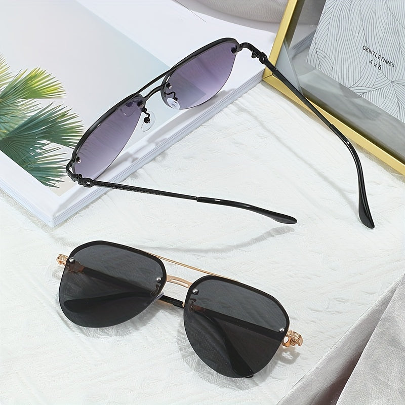 Classic Sunglasses Half Frame Toad Glasses Outdoor Driving Glasses
