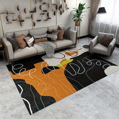 Modern Abstract Area Rug Soft Non-slip Carpet Washable